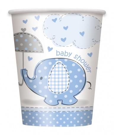 8 Gobelets carton Elephant Bleu 25 cl Taille Unique 8 Gobelets carton Elephant