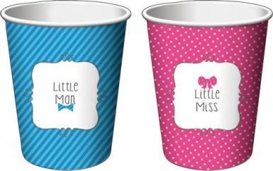 8 Gobelets en carton Baby Shower Fille ou Garçon 2