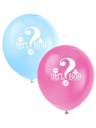8 Ballons Imprimés Girl or Boy Taille Unique 8 Ballons Imprimés Girl or