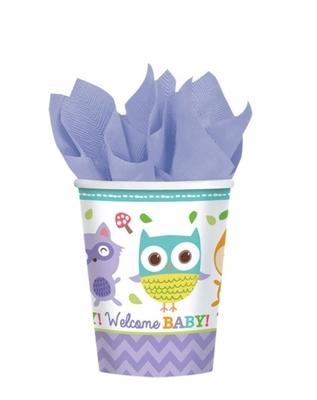 8 Gobelets en carton Bienvenue dans la forêt 266 ml 8 Gobelets en carton Bienvenue