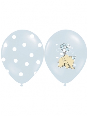 6 Ballons éléphants bleus Taille Unique 6 Ballons éléphants bleus