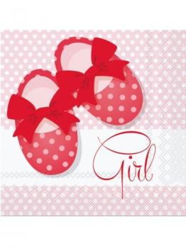 20 Serviettes en papier Baby Girl 33 cm Taille Unique 20 Serviettes en papier Baby