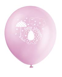 8 Ballons Imprimés Elephant Rose Taille Unique 8 Ballons Imprimés Elephant