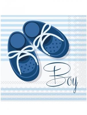 20 Serviettes en papier Baby Boy 33 x 33 cm Taille 20 Serviettes en papier Baby
