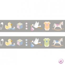 Washi Tape 30 mm motifs layette bébé
