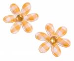 Gommettes fleurs vichy mandarine