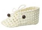 6 chaussons tressés blancs