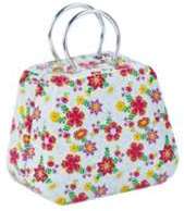 5 boîtes à dragées valise flower power - Lot de 5