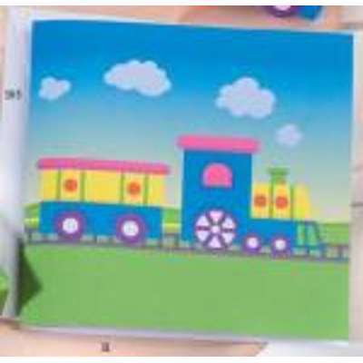 5 cartes dinvitation petit train