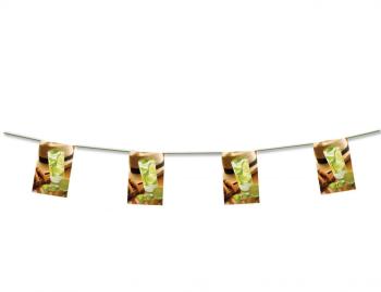Guirlande papier ignifugé Cocktail Cuba 4 m Taille