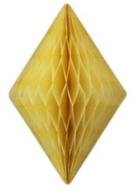 Cristal alvéolé 30 cm Jaune Pâle