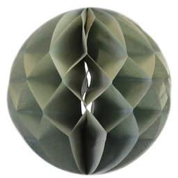 Boule chinoise alvéolée 20 cm Gris