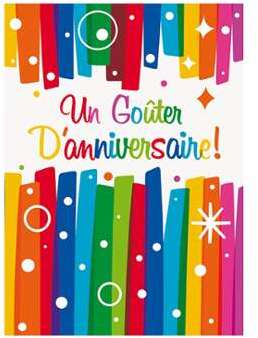 8 CARTES INVITATIONS ANNIVERSAIRE