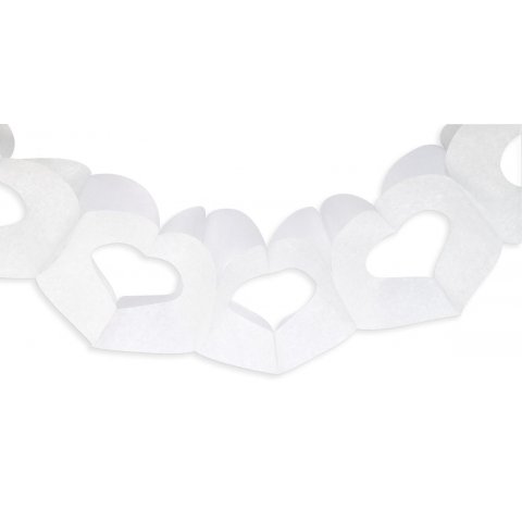 Guirlande Papier Coeurs Blancs (3 m) Scrapcooking