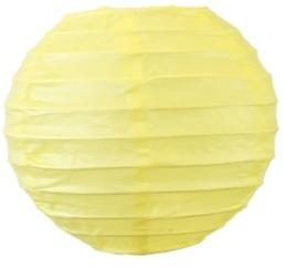 Boule papier 10 cm Jaune Pâle