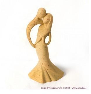 Petite figurine couple stylisé ivoire