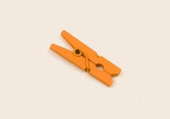 10 MINI PINCES À LINGE ORANGE 2,5 CM