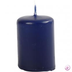 Bougie cylindrique bleu foncé 6 cm 12 pces Bougie cylindrique bleu foncé
