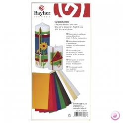 Feuille de cire pour décoration 20x10 cm 10 pièces