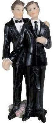 Figurine Mariage Couple de Mariés Hommes Costumes