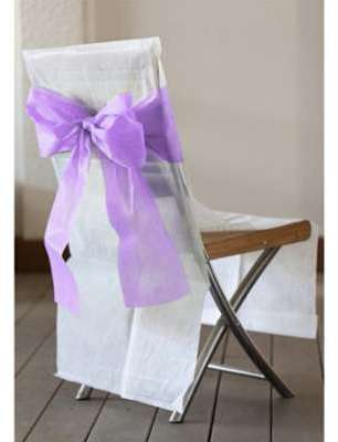 6 Nœuds de chaise intissés Lilas Décoration mariag