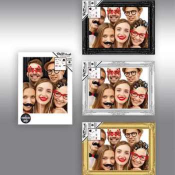 1 CADRE PHOTOBOOTH 80X60 CM AVEC 12 ACCESSOIRES