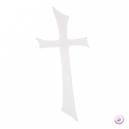 Motif de cire Croix 15x7 cm blanche Motif de cire Croix 15x7 cm