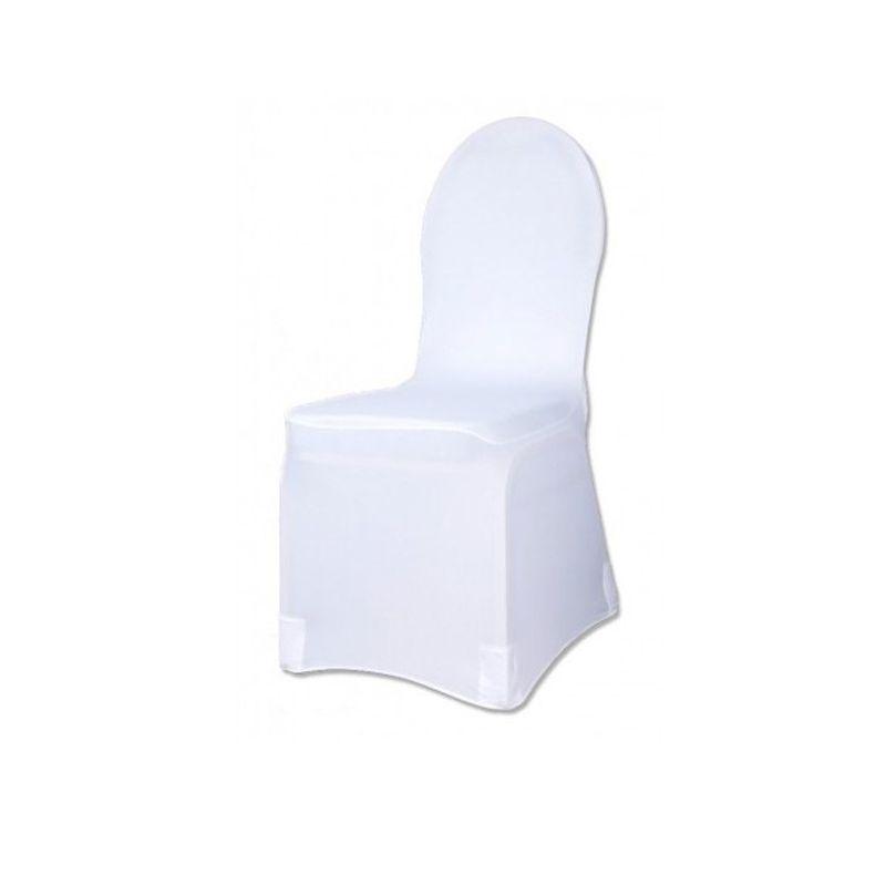 HOUSSE DE CHAISE BLANCHE EN LYCRA