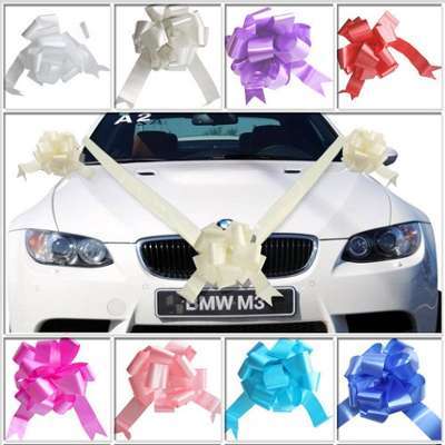 Decoration voiture mariage kits ruban couleur aux