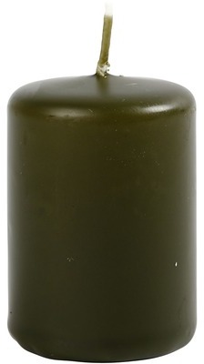 Bougie cylindrique vert foncé 6 cm 12 pces Bougie cylindrique vert foncé