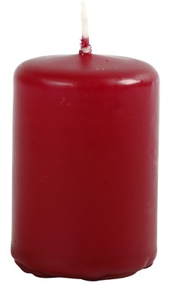 Bougie cylindrique bordeaux 6 cm 12 pces Bougie cylindrique bordeaux