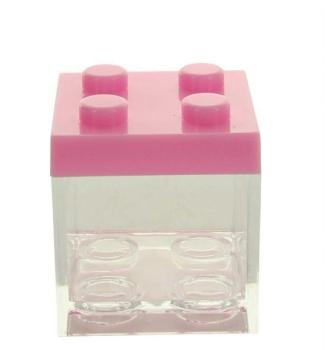3 BOITES À DRAGÉES PLEXI LEGO ROSE