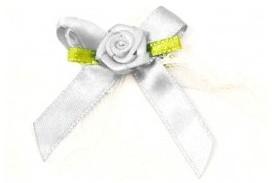 Cocarde boutonnière invité blanc