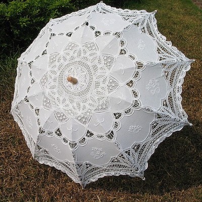 Ombrelle Blanche Accessoire De Mariage - Blanc