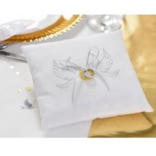 Coussin Porte Alliance Colombe Accessoires Mariage