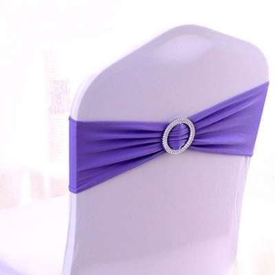 Noeud de chaise mariage en lycra lavande - Lot de
