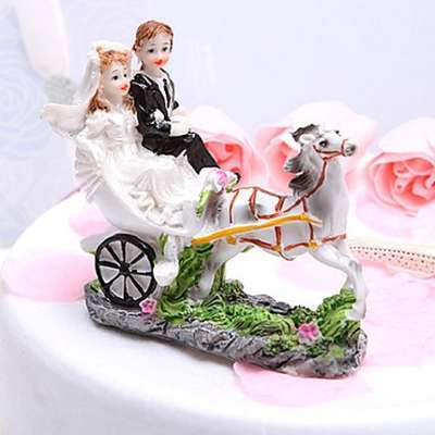 Figurine Mariage Mariés en Calèche - Unité