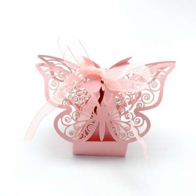Boîte à Dragées Papillon Rose x 10 - Rose