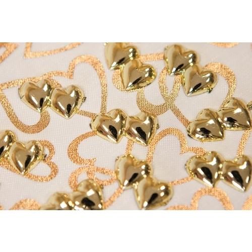 Motifs coeurs dorés x10