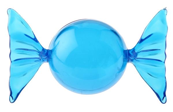 6 Boîtes à dragées bonbons transparentes bleues