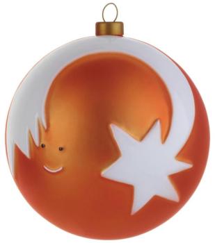Palle Presepe - Étoile filante - rouge blanc/Ø 10c