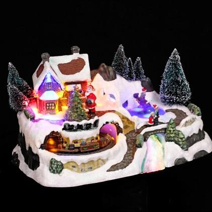 Village de Noël Lumineux Patinoire