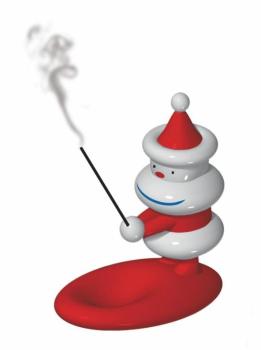 Natalincensino Figurine brûle-encens - rouge/blanc