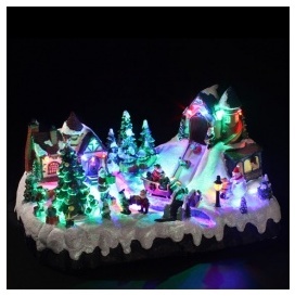 Village de Noël lumineux Scène de folies des cadea