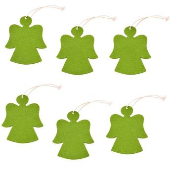 Christmas Ornament Angel 6 pieces - vert