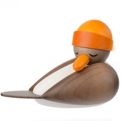 Lanterne photophore en bois avec cerf, 14 cm