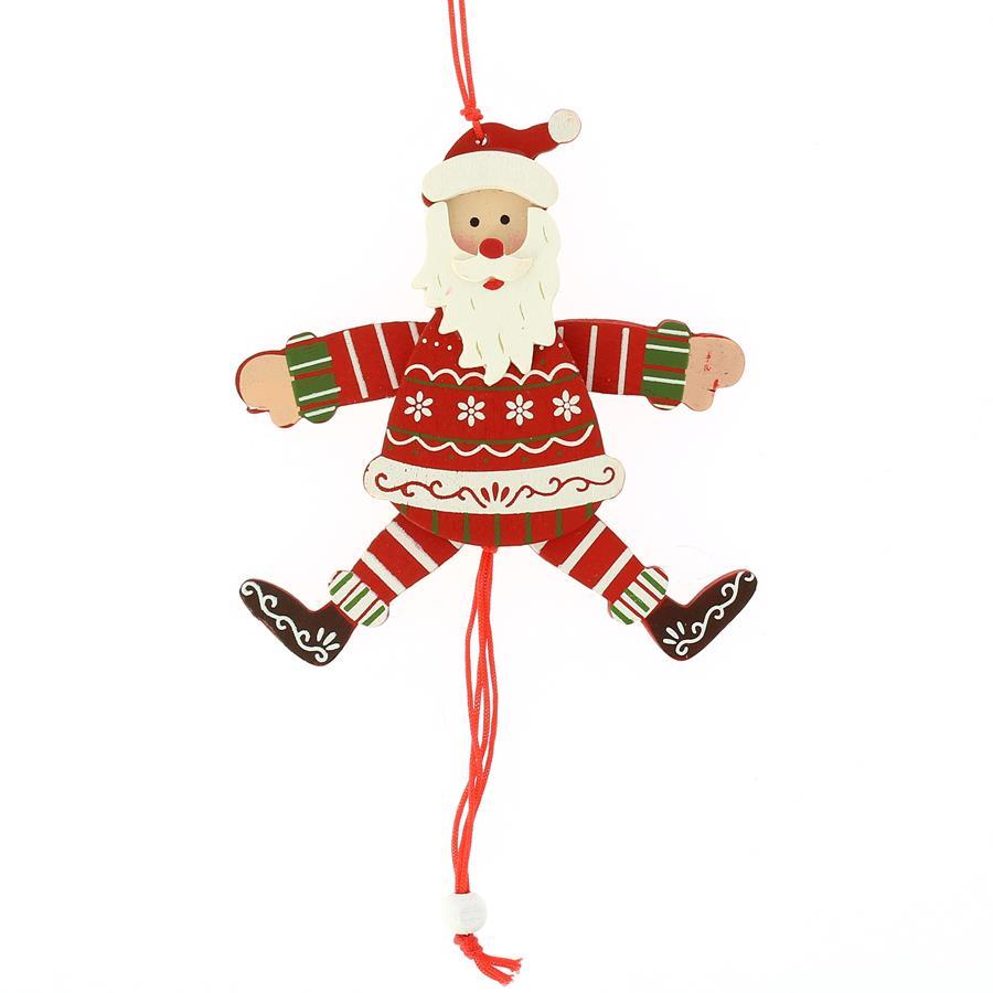 1 Pantin Père Noël (14 cm) - Bois