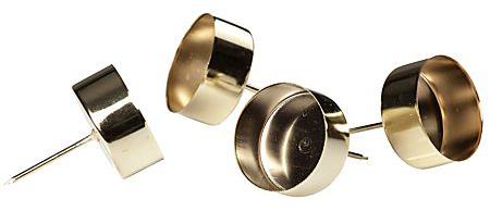 Supports pour bougies, doré, 4 cm Ø, 4 pièces