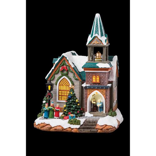 Village de Noël Eglise - Lumineux et musical