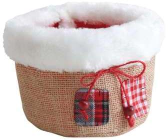 Corbeille de Noël ronde en jute